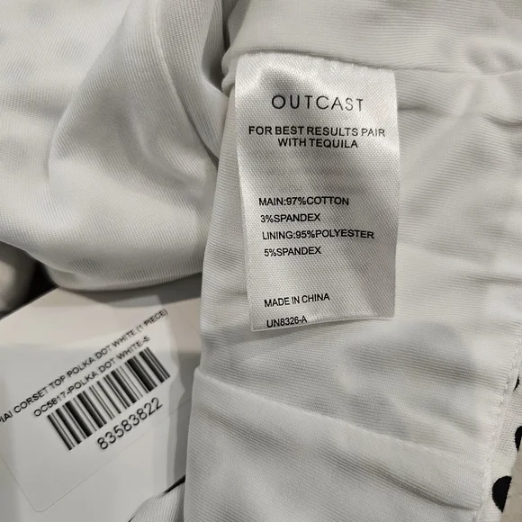 OUTCAST YULE CAPRI PANT WHITE POLKADOT XS NWT - Picture 8 of 8